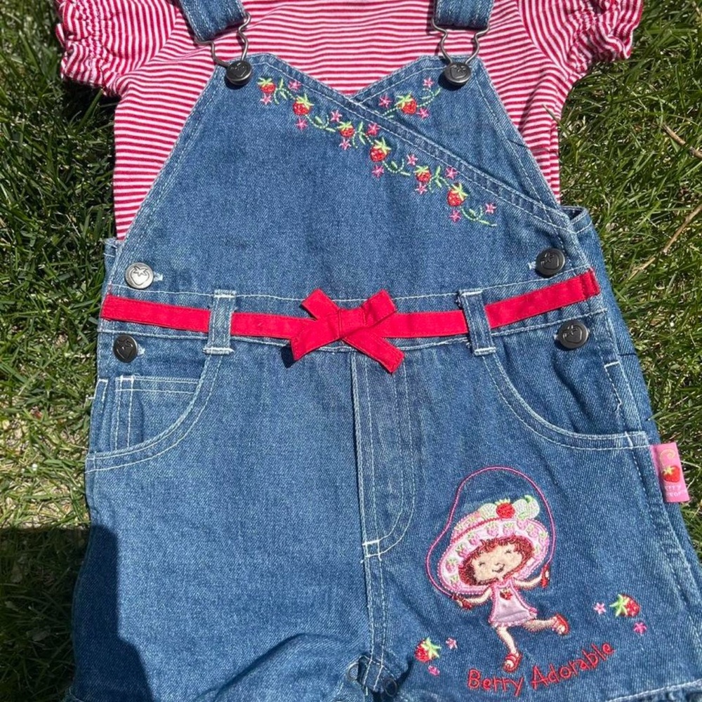 Strawberry shortcake Adorable Denim Overalls for baby Girl